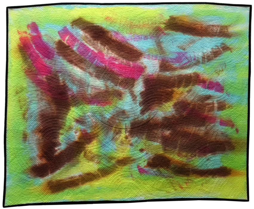 Full view of Abstract Textures 1.2 textile artwork by Jean M. Judd, Cushing, Wisconsin, USA