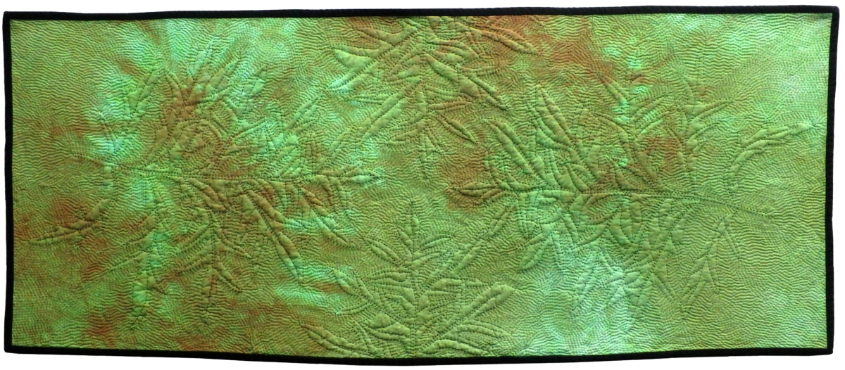 Full image of textile artwork Prairie Leaf #1 by Jean M. Judd, Cushing, Wisconsin, USA