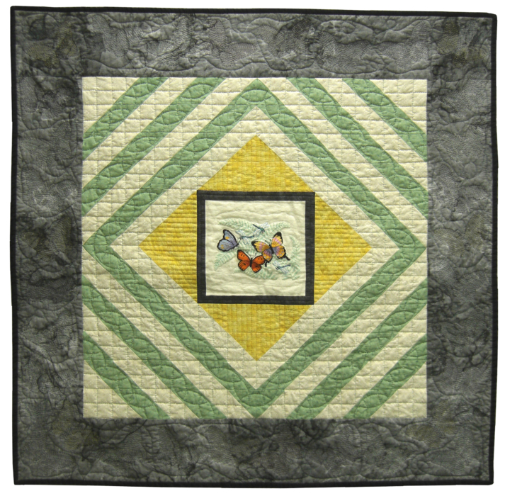 Full image of mixed media artwork Butterflies in the Dark by Wisconsin artist Jean M. Judd