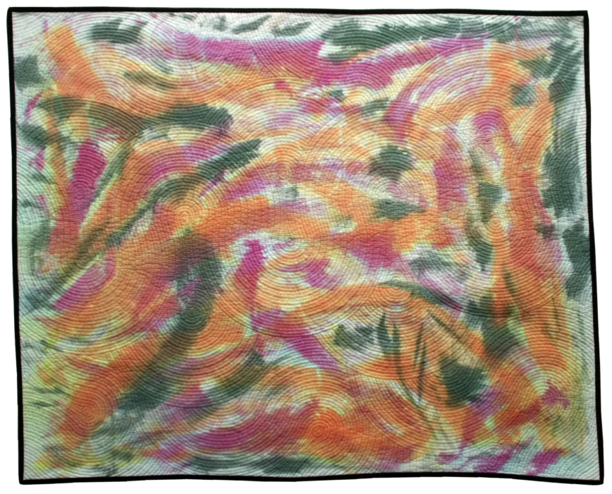 Image of textile artwork, Abstract Textures 1.4 by Wisconsin artist Jean M. Judd