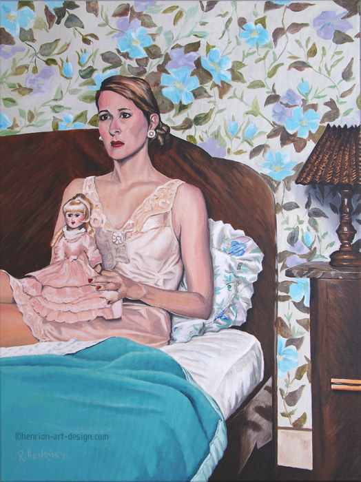 Lockdown party 2, painting by Roland Henrion