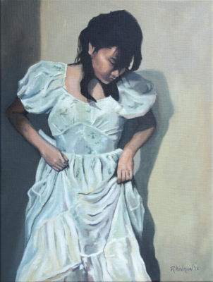 The new dress, painting by Roland Henrion