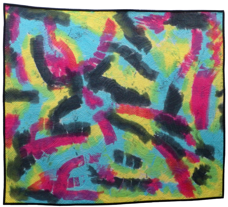 Full view of mixed media artwork, Abstract Textures 2.1