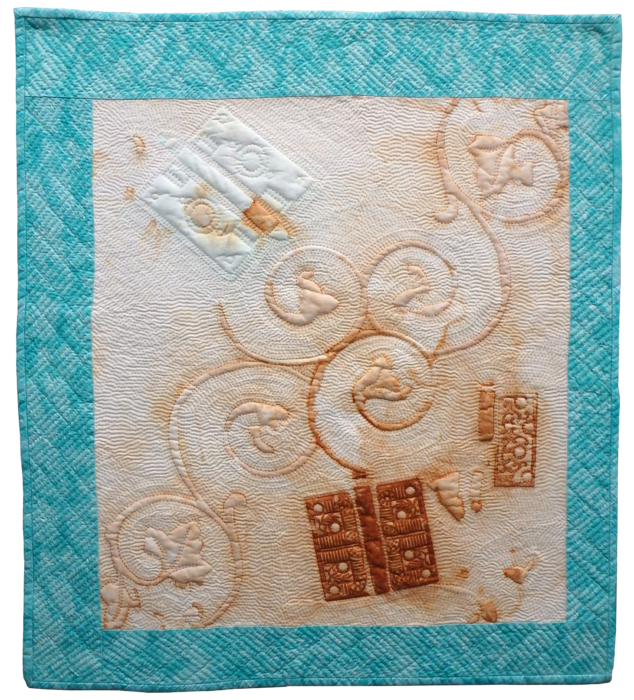 Image of mixed media artwork Rusted Vines & Hinges by Wisconsin artist Jean M. Judd