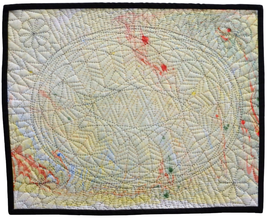 Full view of contemporary artwork Aged Psychedelic #8 by Wisconsin artist Jean M. Judd.