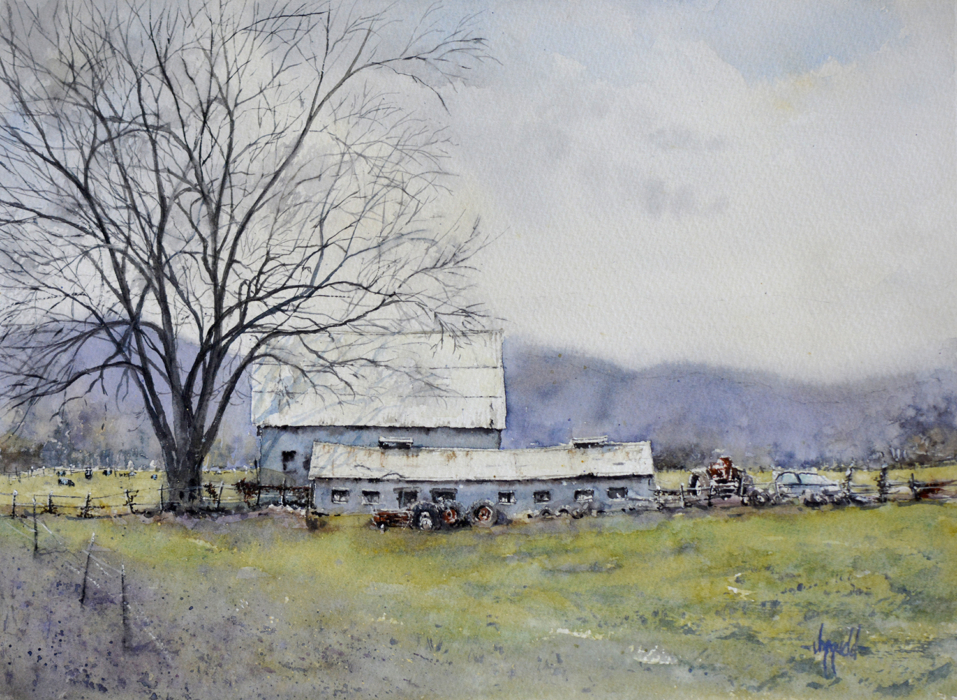 Almost Winter, watercolor by Judy Mudd