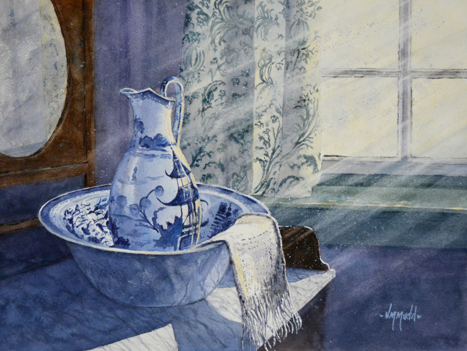 Locust Grove Pitcher watercolor by Judy Mudd