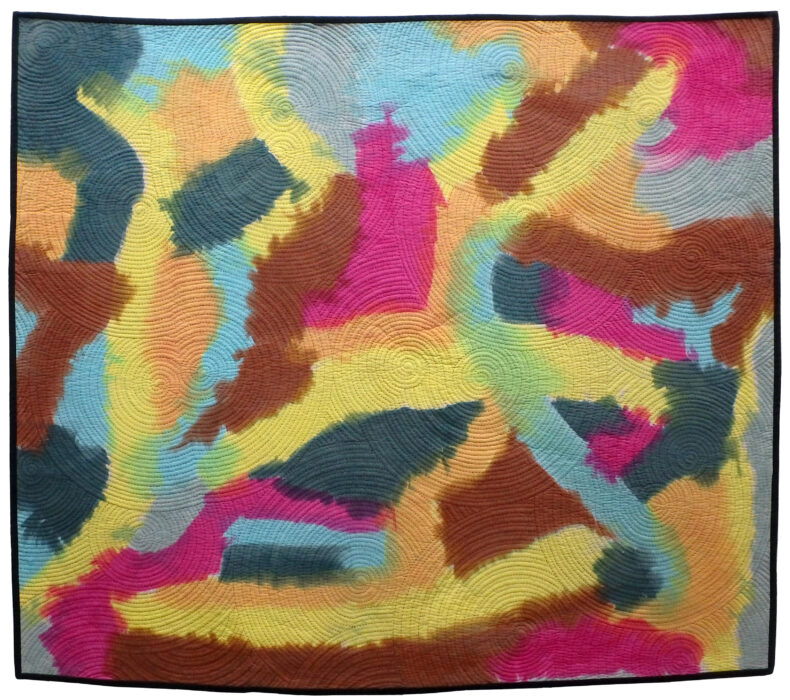 Contemporary textile artwork entitled Abstract Textures 2.4 by Wisconsin artist Jean M. Judd